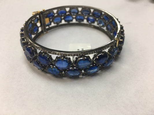 Diamond Designer Bangle with Gemstones