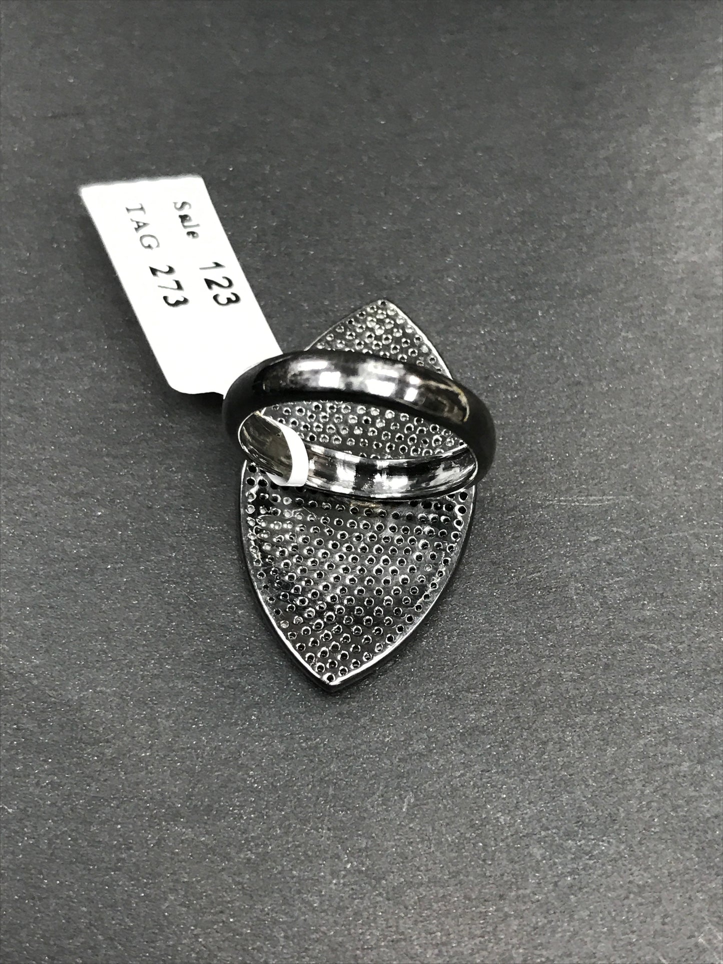 Diamond Oval Shape Diamond Ring, Pave Diamond Ring,Pave Ring, Approx 33 x 19mm. Sterling Silver