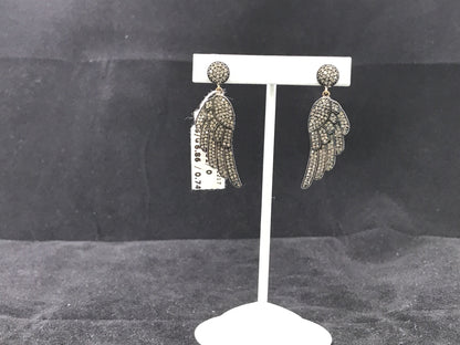 Diamond and Silver Black Rhodium Finish Earring