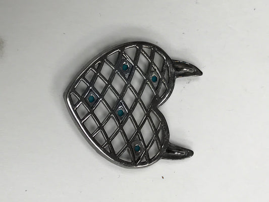 Diamond Embossed Heart Shape Pendant, Pave Diamond Pendant, Pave Embossed Heart Shape Necklace, Approx 32 x 28mm