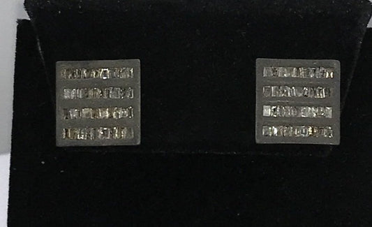 Square Shape Diamond Earring Stud