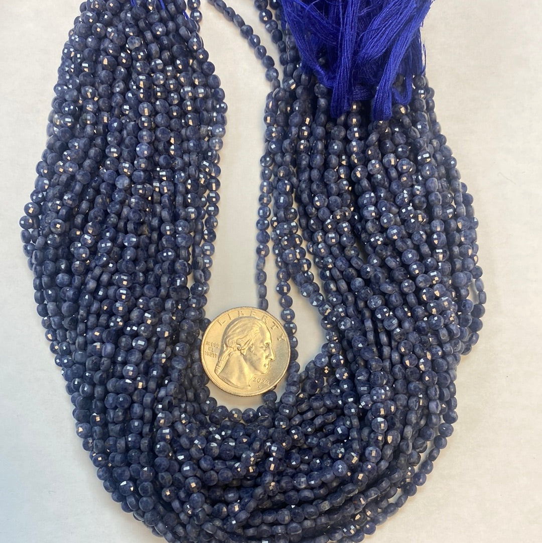 Sapphire, Blue Sapphire Natural Coin Facetted
