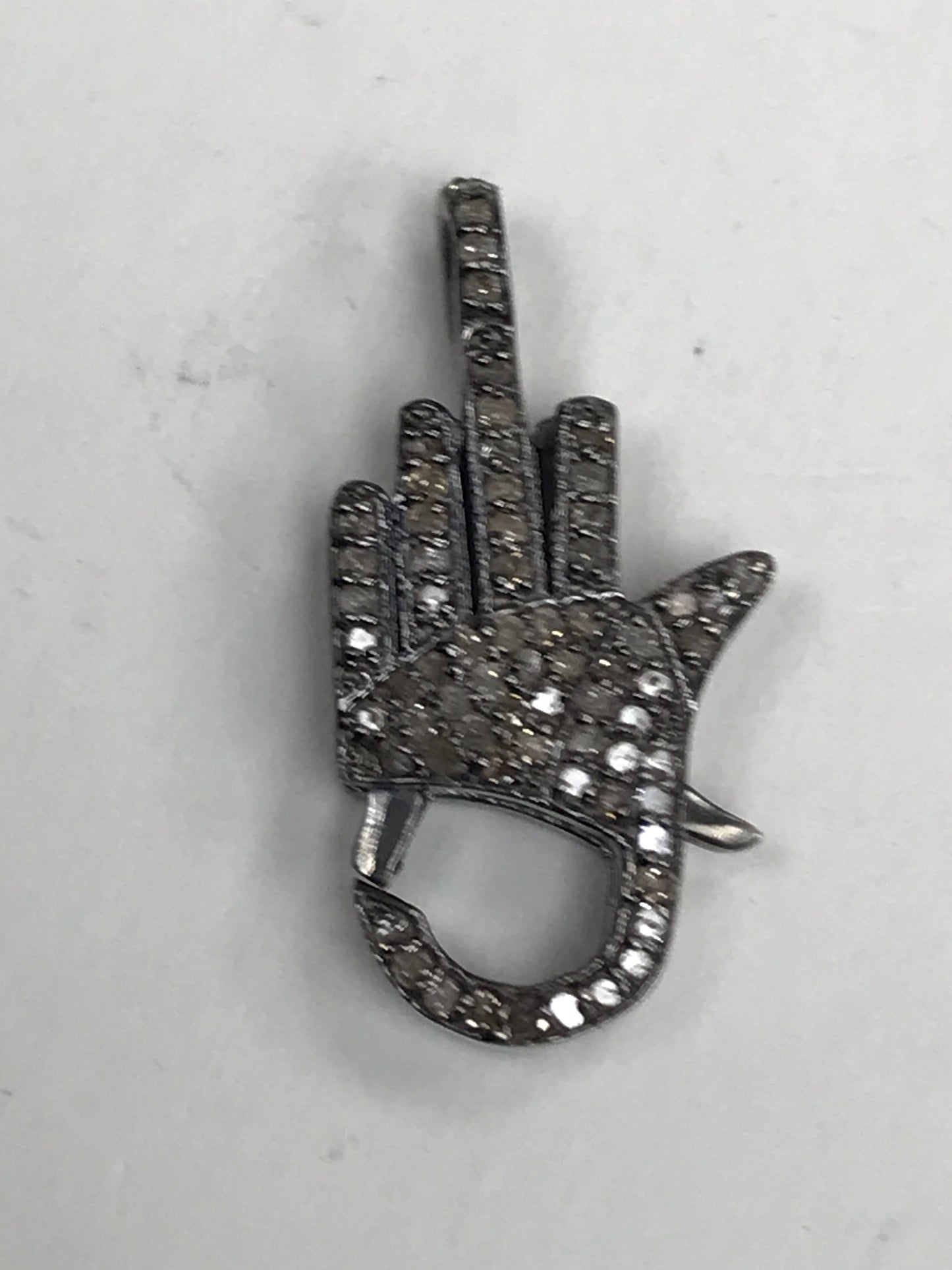 SILVER DIAMOND CLASPS