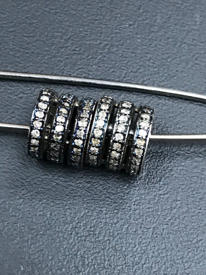Silver and Diamond Pave Rings