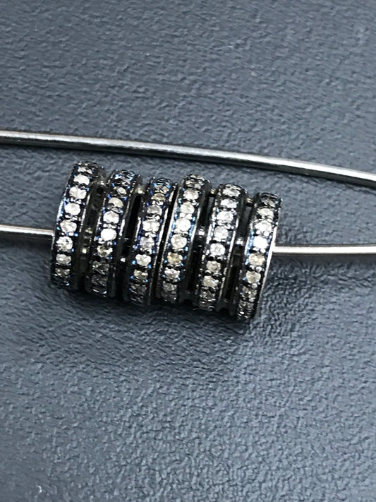 Silver and Diamond Pave Rings