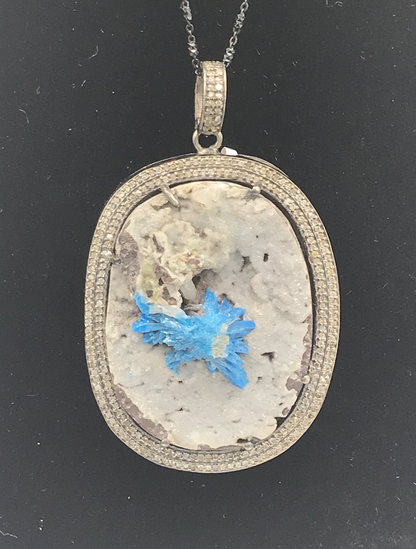 Druzy Diamond Pendant