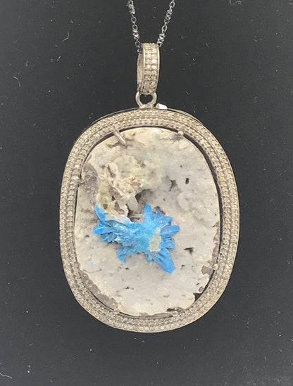 Druzy Diamond Pendant