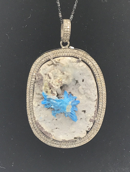 Druzy Diamond Pendant