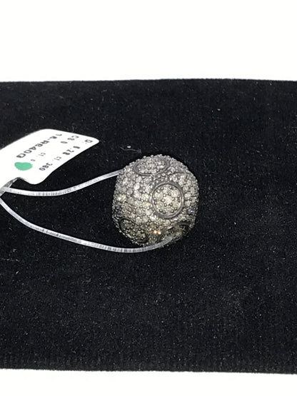 Fancy Shape Silver Pave Diamond Beads
