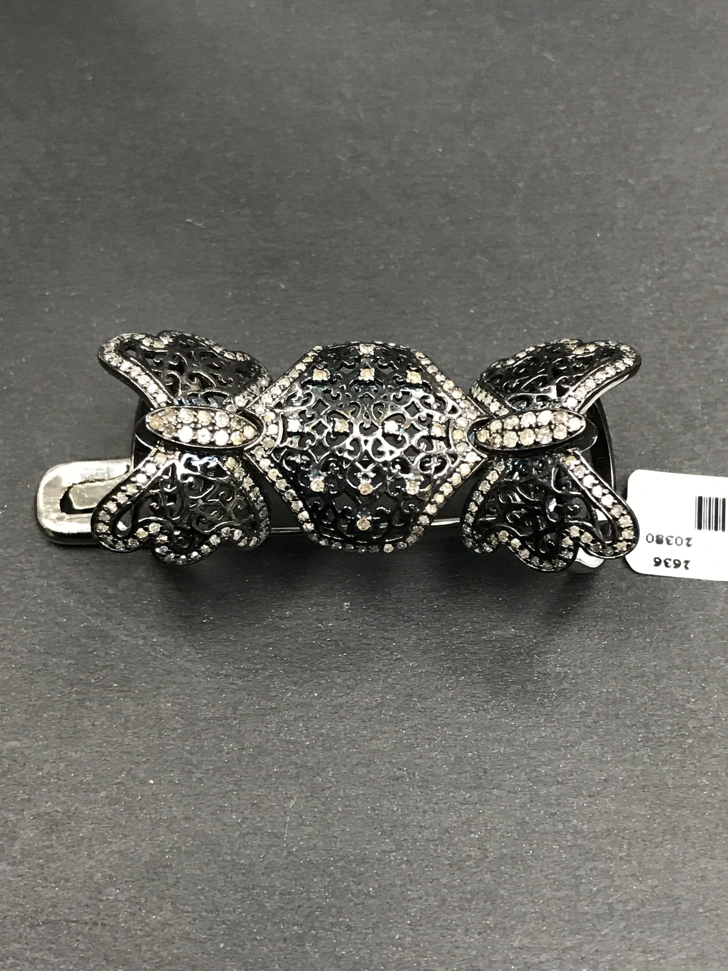 Diamond and Silver Black Rhodium Finish Rings