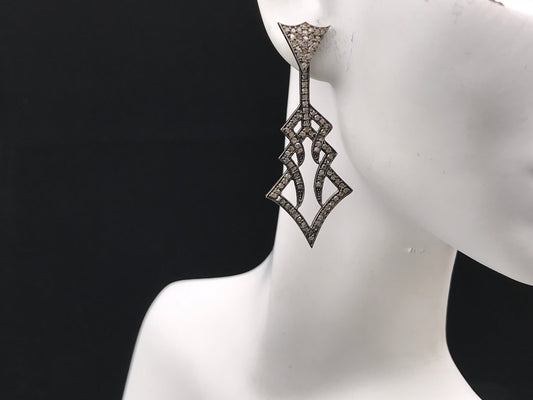 Fancy Spike Shape Diamond Earring