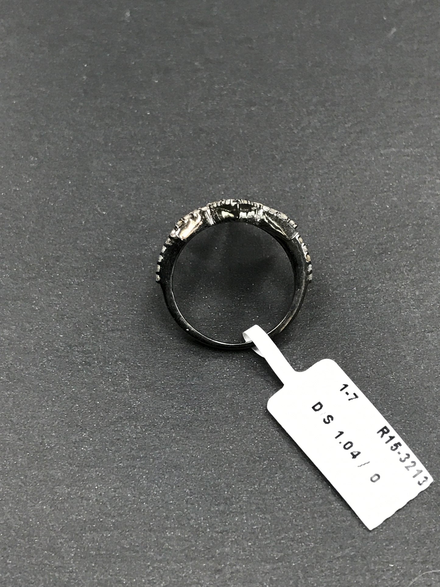 Diamond Double Crown Diamond Ring, Pave Diamond Ring, Pave Double Crown Ring, Approx 26 x 22mm. Sterling Silver
