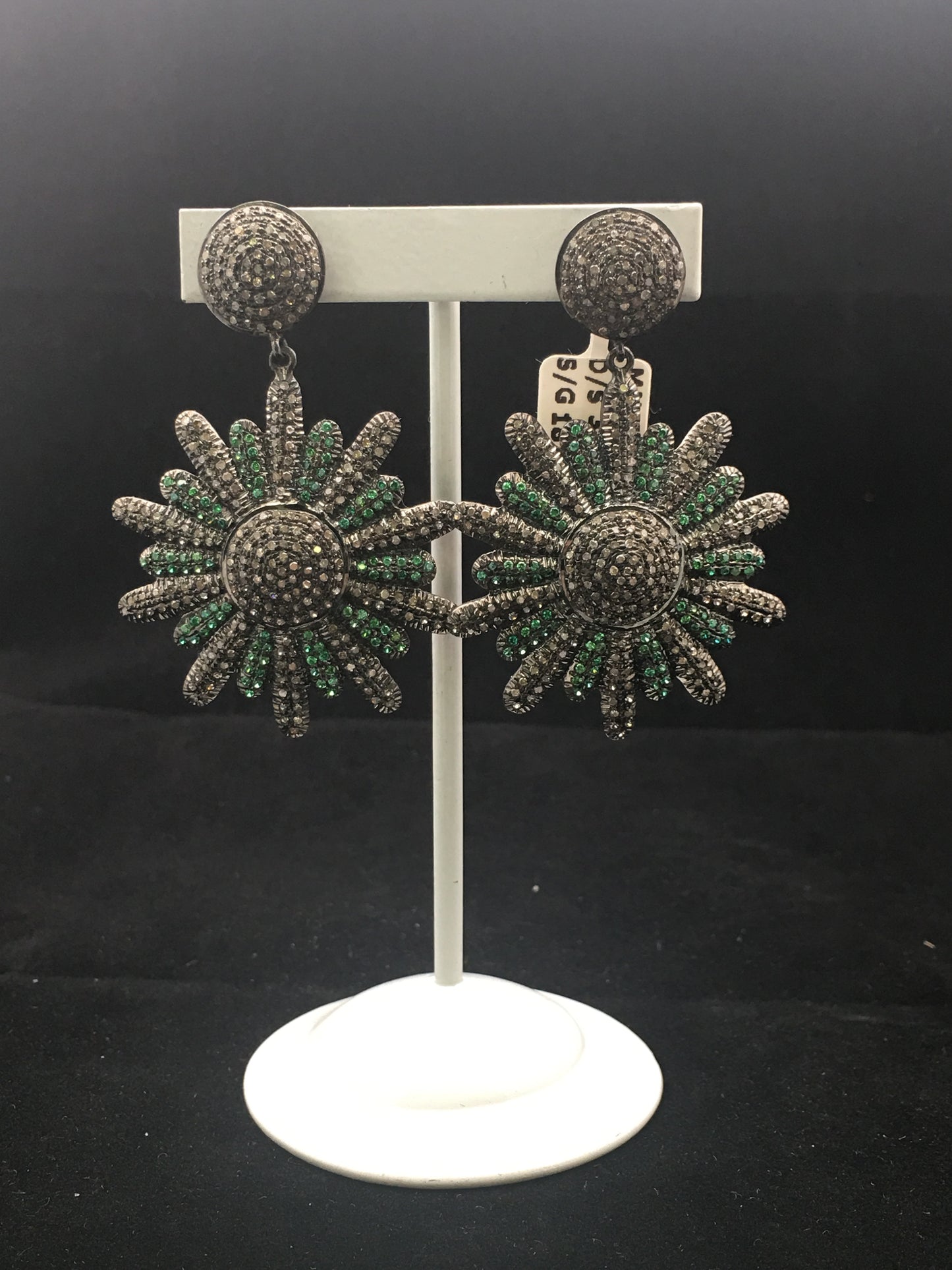 Diamond and Tsvorite Earrings