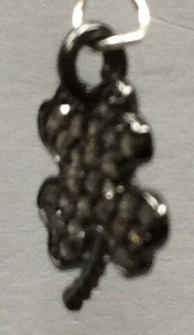 Flower Diamond charm .925 Oxidized Sterling Silver Diamond Charms, Genuine handmade pave diamond Charm Size 10 x 14 MM
