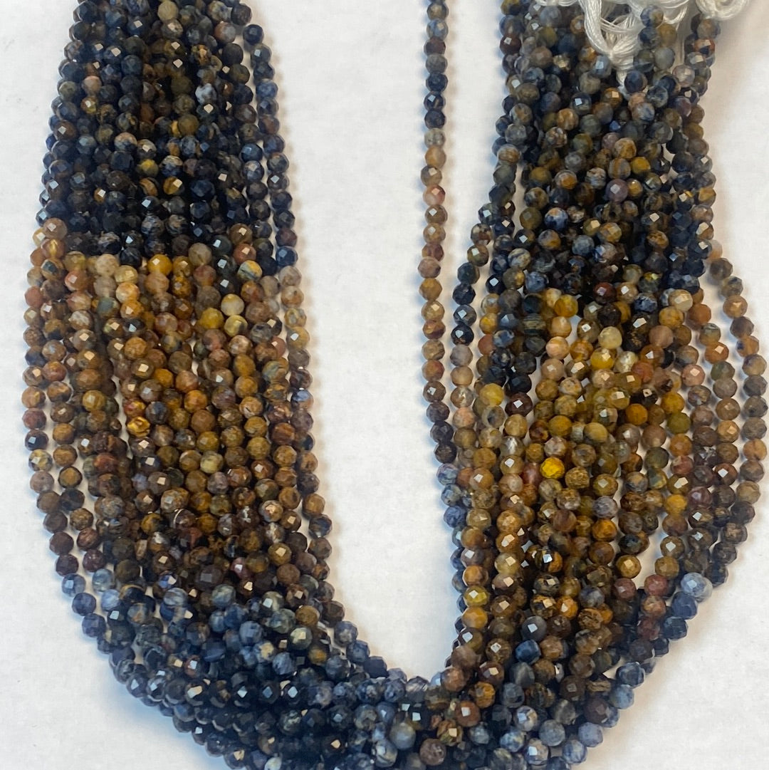PIETERSITE  BEADS ROUND FACETED 3-4MM