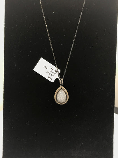 Druzy Diamond Pendant