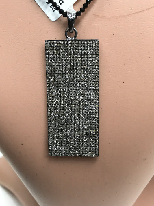 Rectangle Shape Diamond Charm