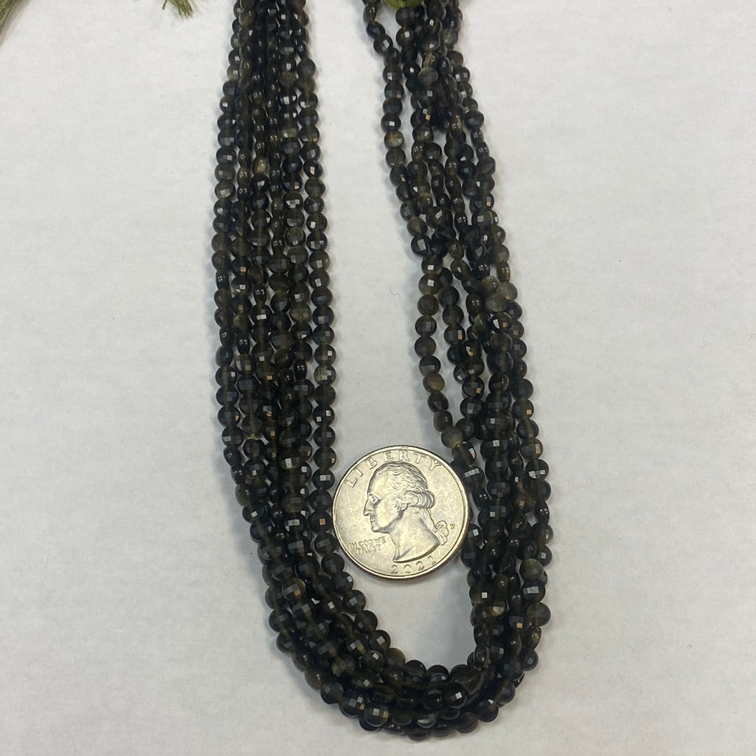 Cats Eye Coin Facetted, Coin Facetted, Beads