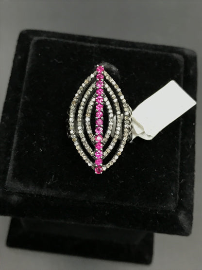 DESIGNER DIAMOND AND RUBY RING