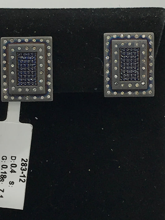 Rectangle Shape Diamond Earring Stud