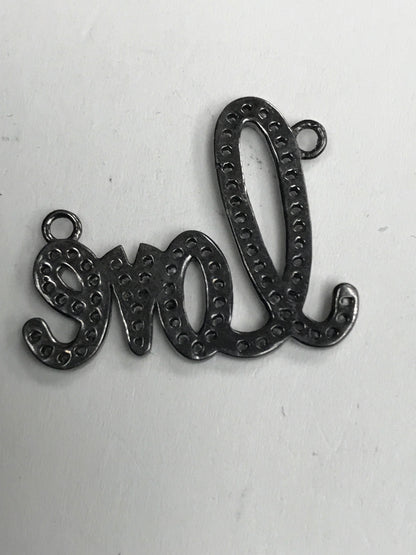 Love Black Spinel Charm