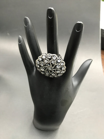 Daimond and Silver Rainbow Moonstone Rings