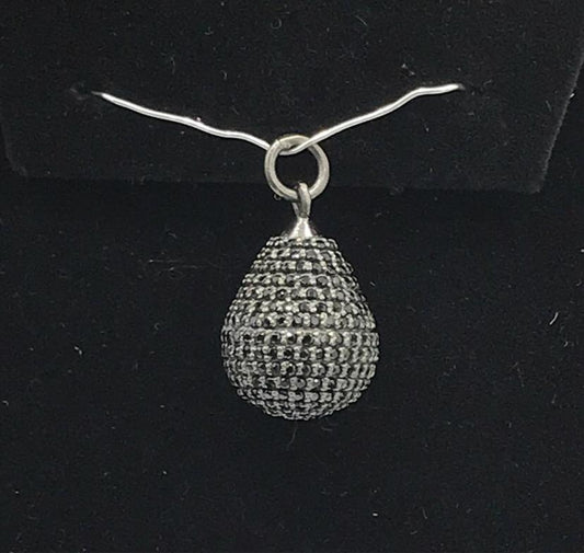 Black Spinel Drop Shape Pendant
