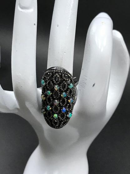Diamond and Gemstone Designer Party Wear Ring
