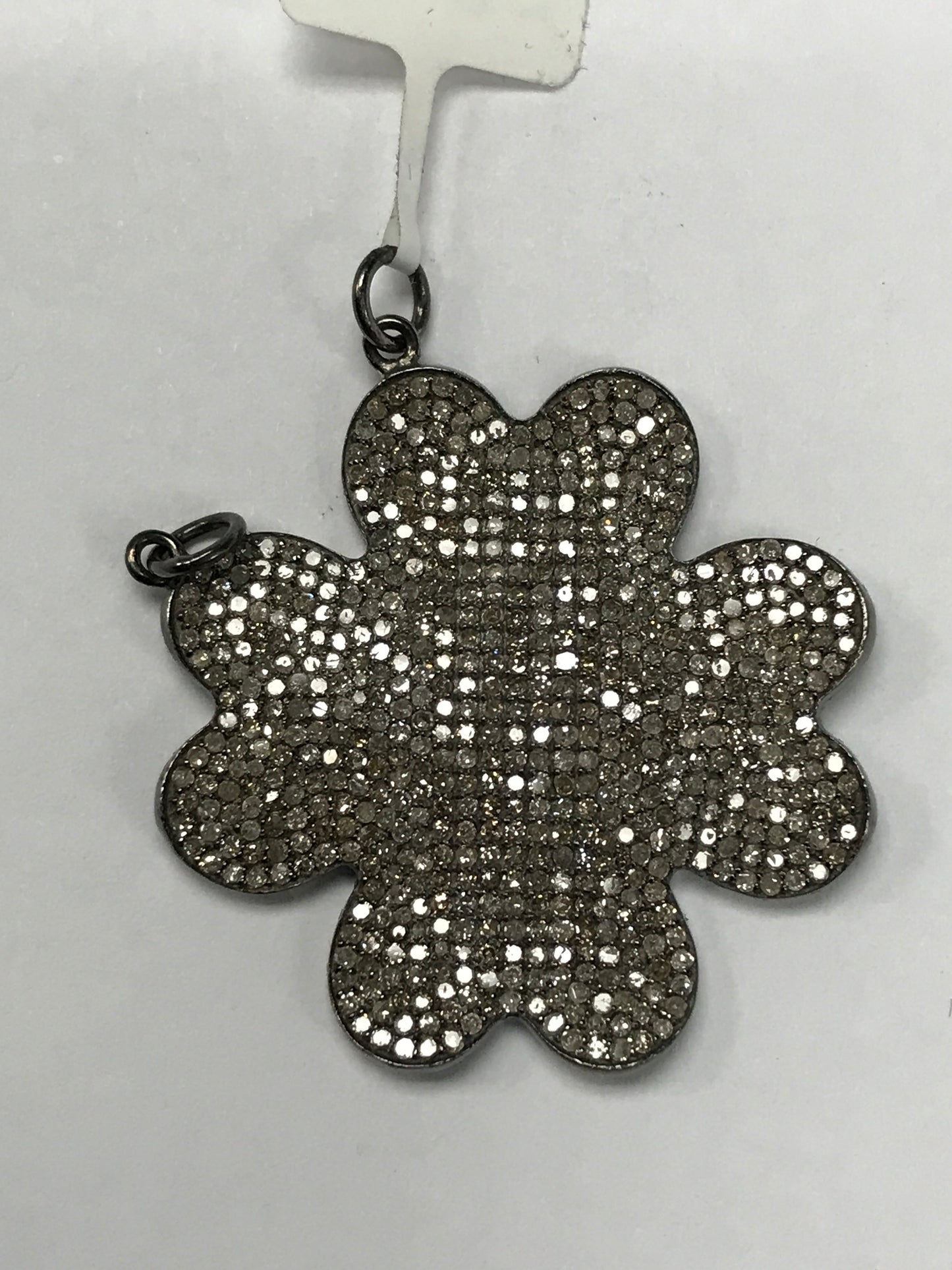 Flower Shape Diamond Pendants, Approx 31 mm