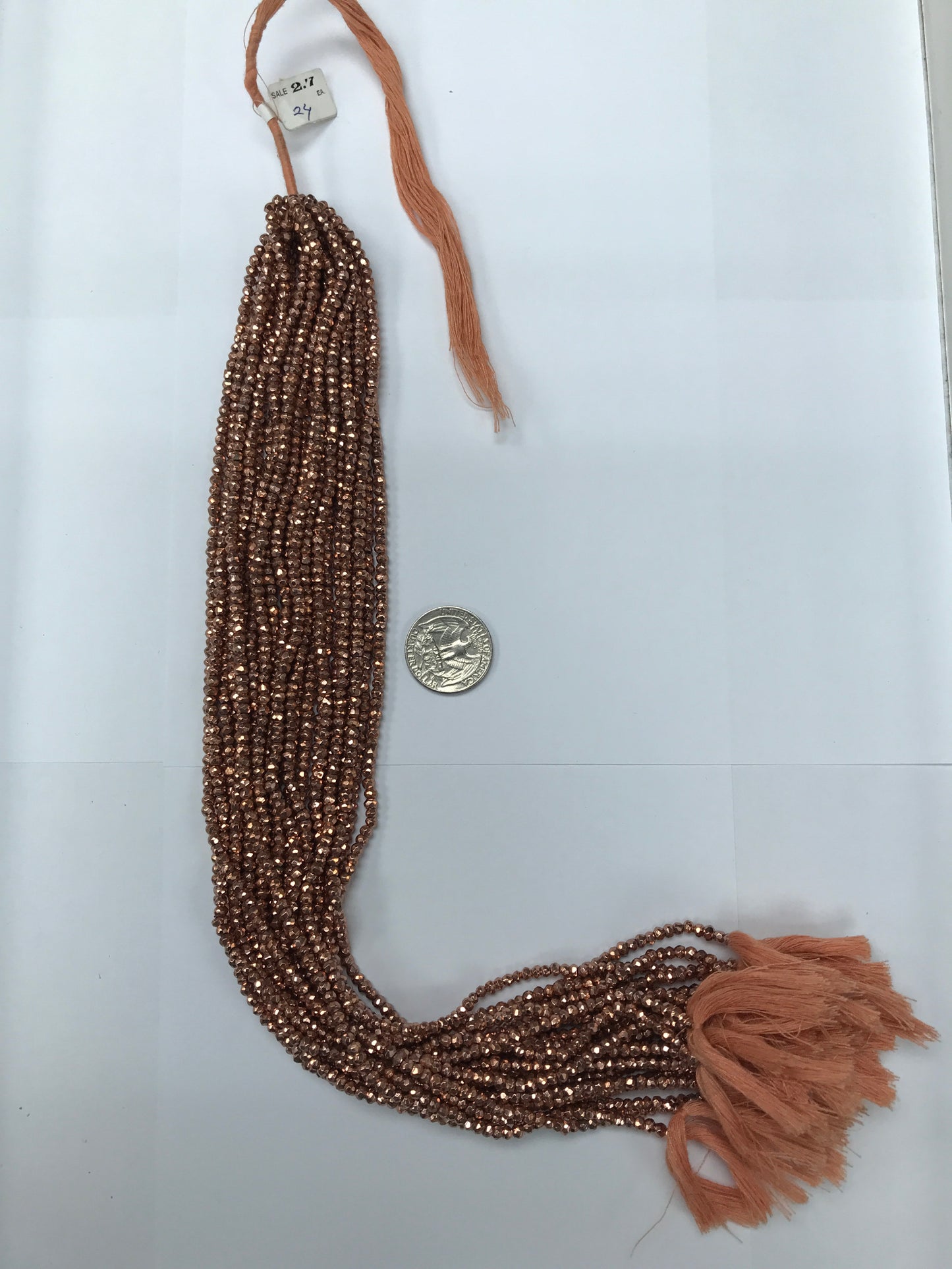 Pyrite Coated Beads Facetted 3-4mm