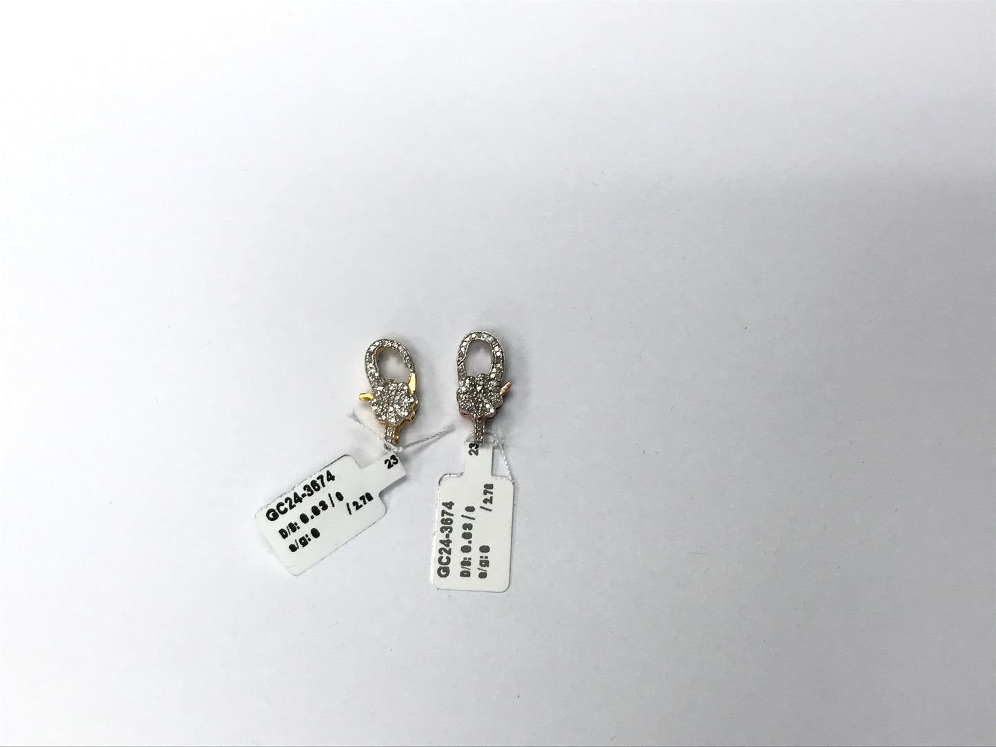 14k Solid Gold Diamond Clasps