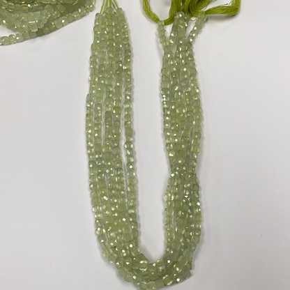 Prehnite Beads Facetted Square,Facetted Box