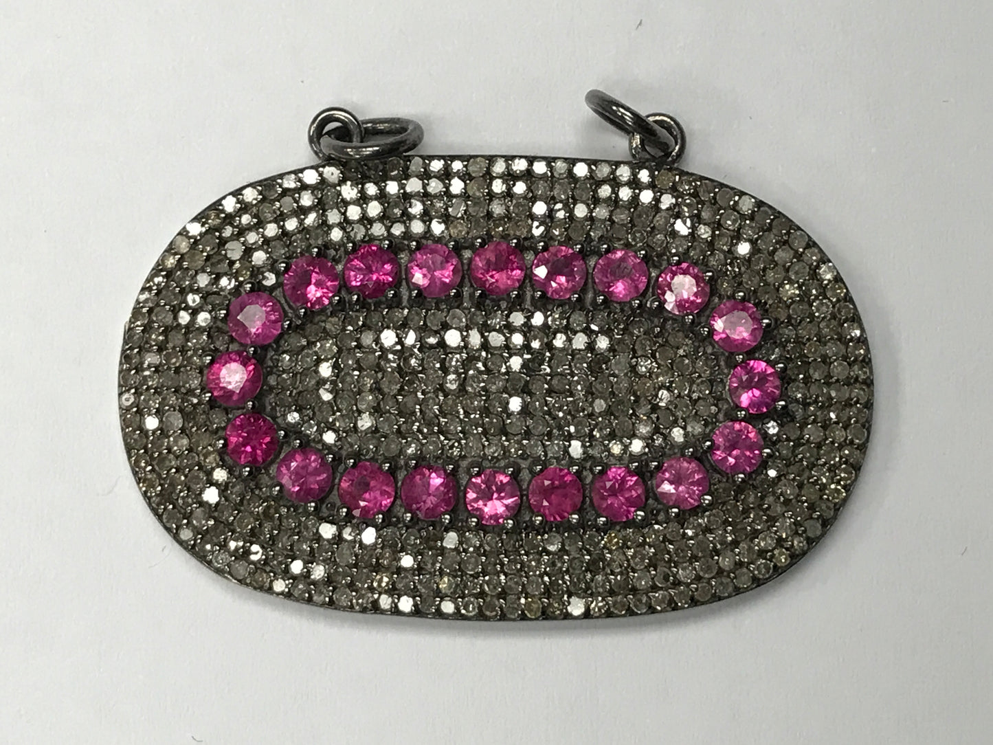 Oval Shape Diamond Charm