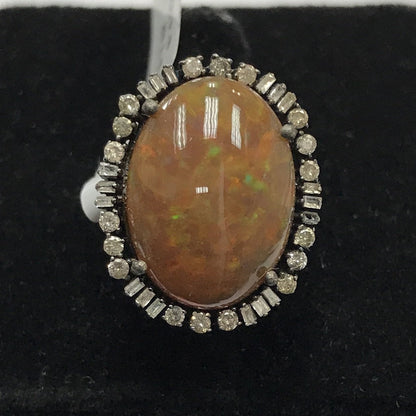 Opal and Diamond Ring
