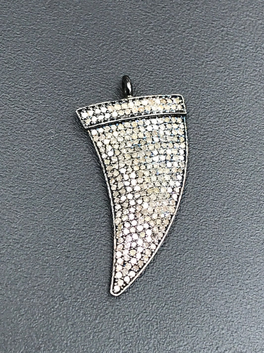 Silver and Diamond Pave  PENDANT & CHARMS
