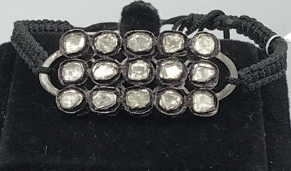 Polki Diamond Macrame Bracelet