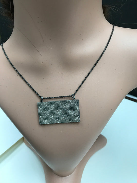 Rectangle Shape Diamond Charm