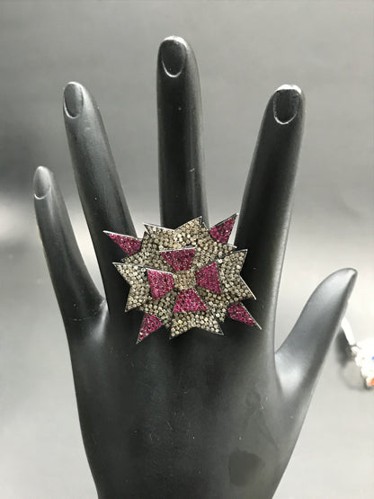 Diamond and Ruby Designer Ring