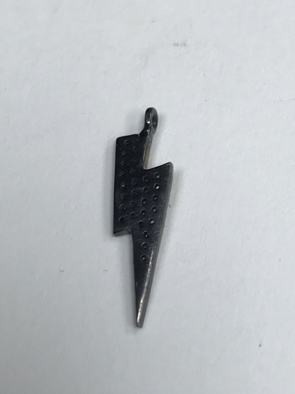 Pave Diamond Pendant, Pave Lighting Bolt Pendant,Diamond Lighting Bolt Charm,0.90''(8 x 22 mm)
