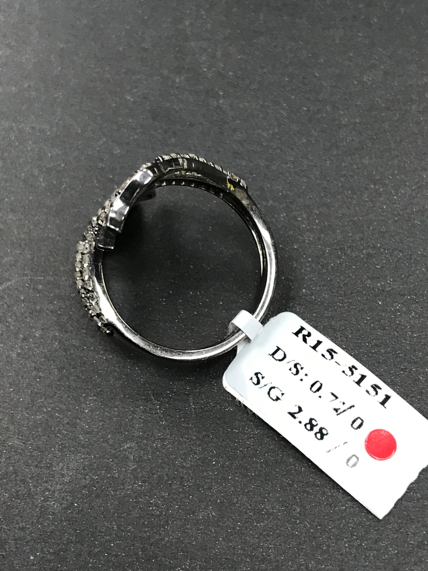 Leaf Pave Diamond Ring