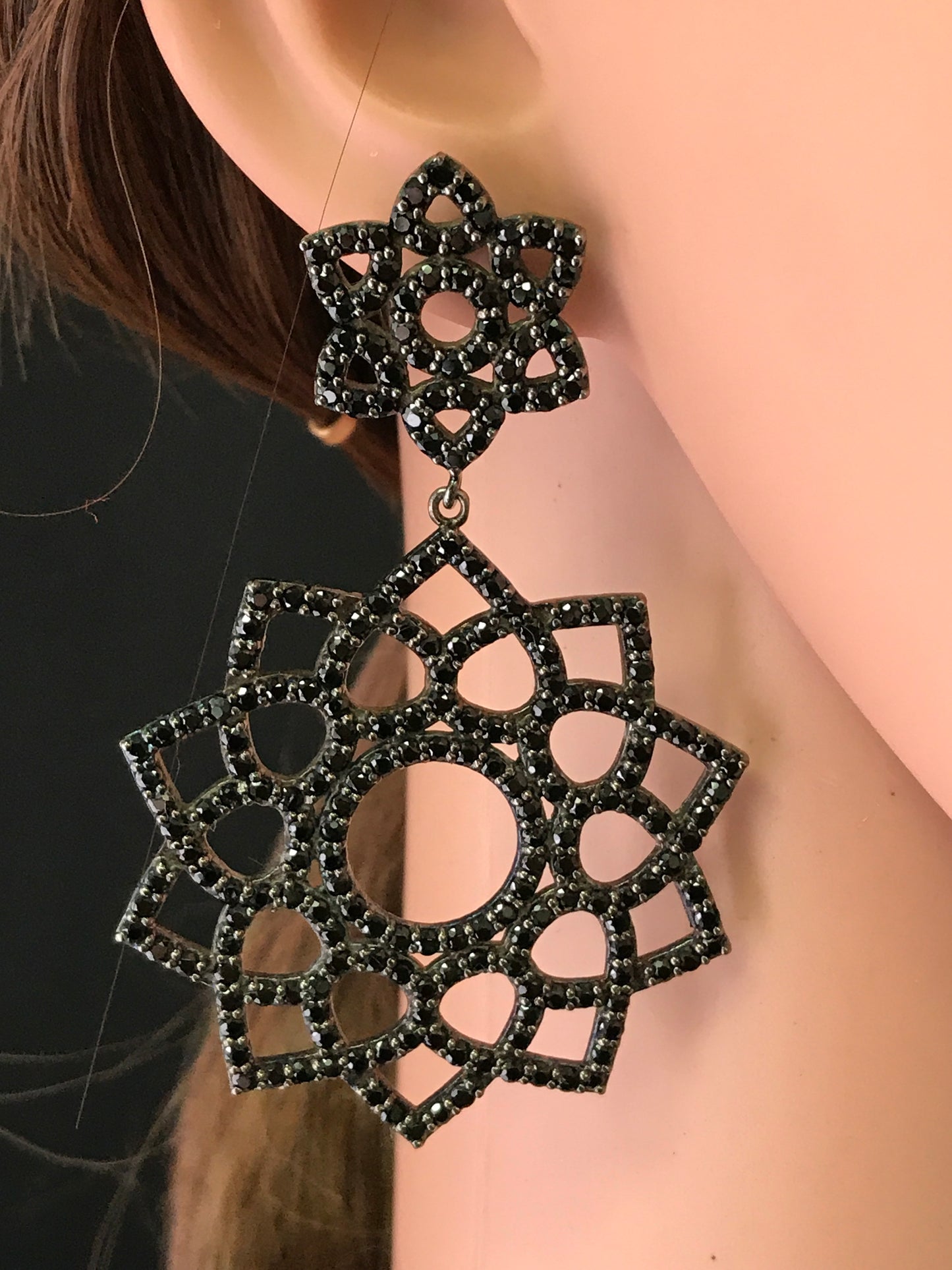 Black Spinel Earrings