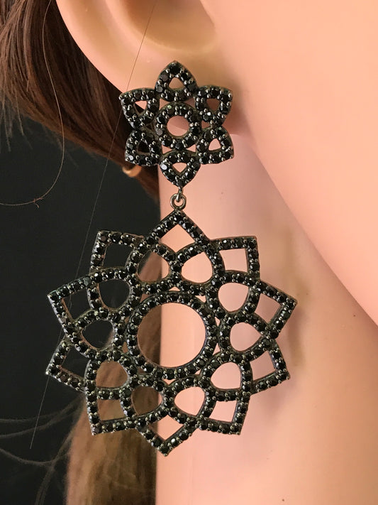 Black Spinel Earrings