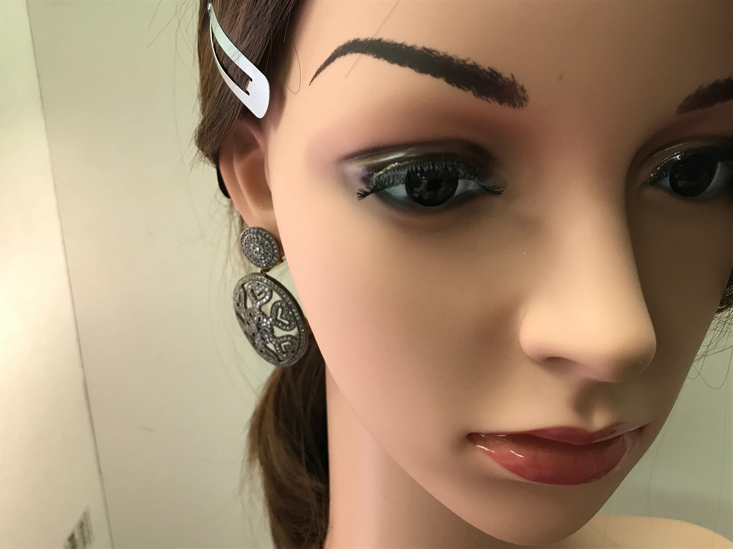 Fancy Round Heart Shape Diamond Earring