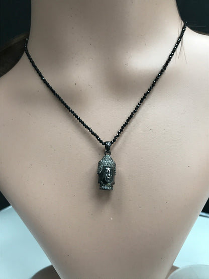 Buddha Silver and Diamond Pave