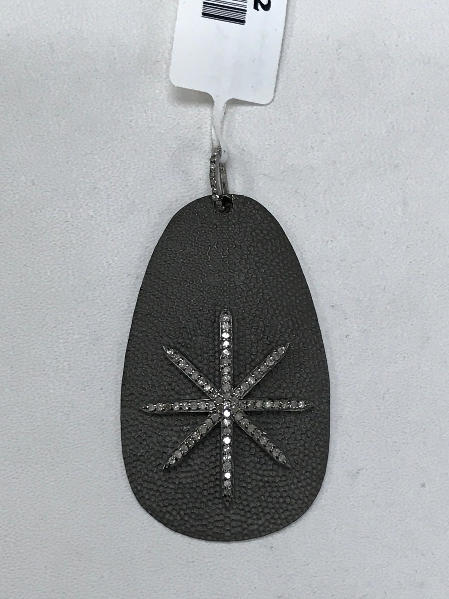 Droplet Shape with Star Burst Encrusted Diamond Pendants & Charms