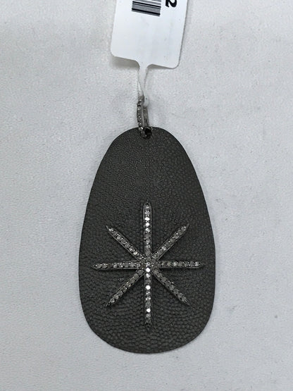 Droplet Shape with Star Burst Encrusted Diamond Pendants & Charms