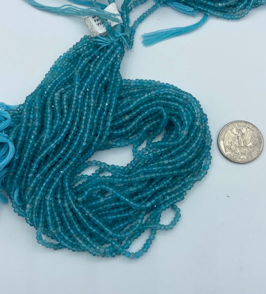 Apatite Rondelle Beads Faceted 3-4mm