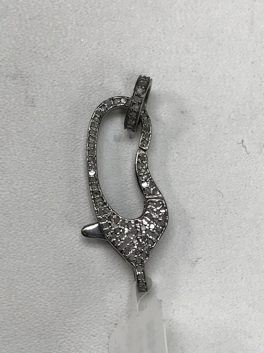 Curvy Shape Diamond Clasps Pendants & Charms