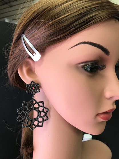 Black Spinel Earrings