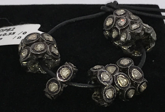 Wheel Shape Polki Diamond Spacer Beads
